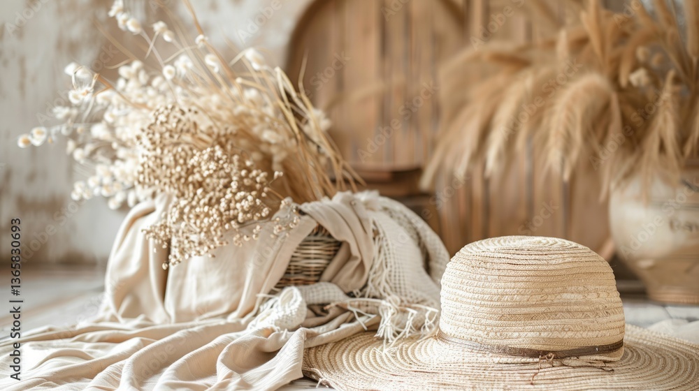 Obraz premium Boho plants rustic interior landscape