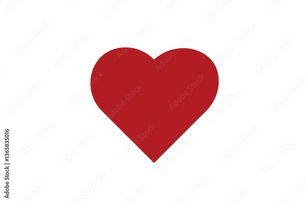 heart icon illustration in red heart icon illustration in red