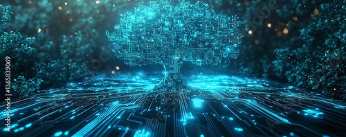Digital tree in cyberspace