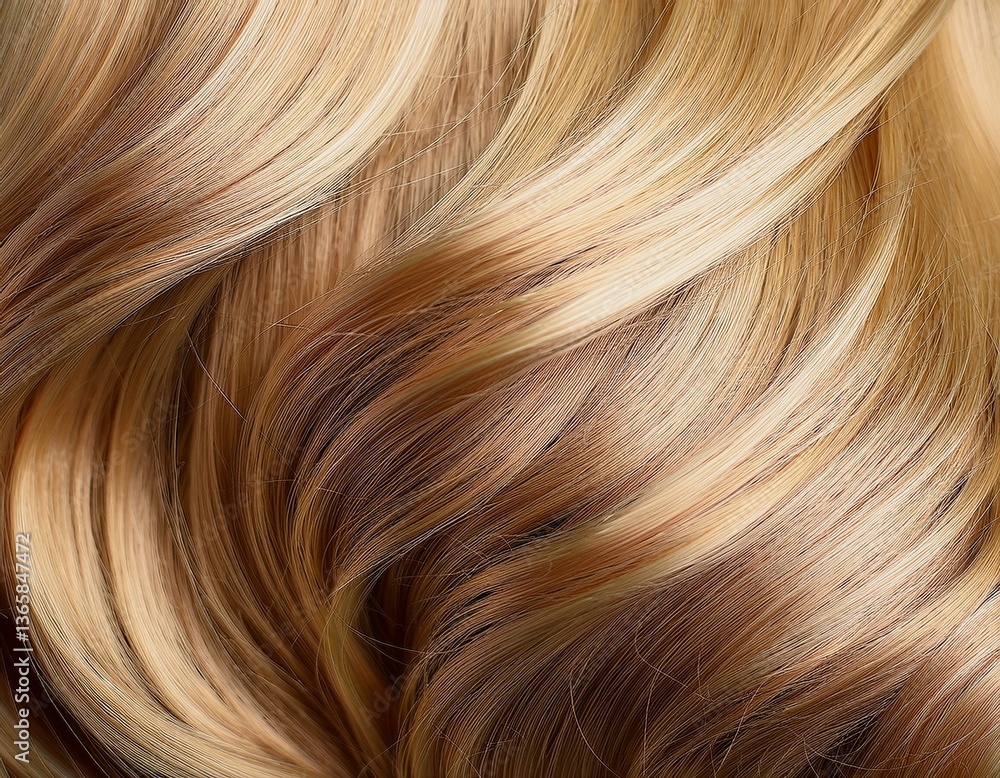 Naklejka premium shimmering blonde hair texture in detail