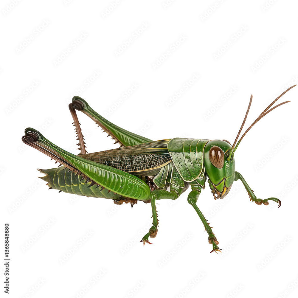 Detailed Green Grasshopper, Isolated, transparent background Detailed Green Grasshopper, Isolated, transparent background