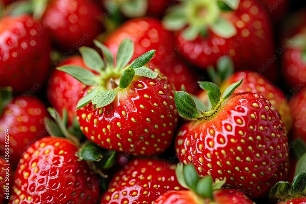 Close-up of fresh, ripe strawberries Close-up of fresh, ripe strawberries