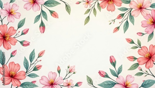 Pastel floral repeating motif, delicate lines, seamless, subtle, wallpaper