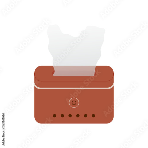 Humidifier. Electric aroma diffuser. Healthy lifestyle, self care. Flat illustration on white background.