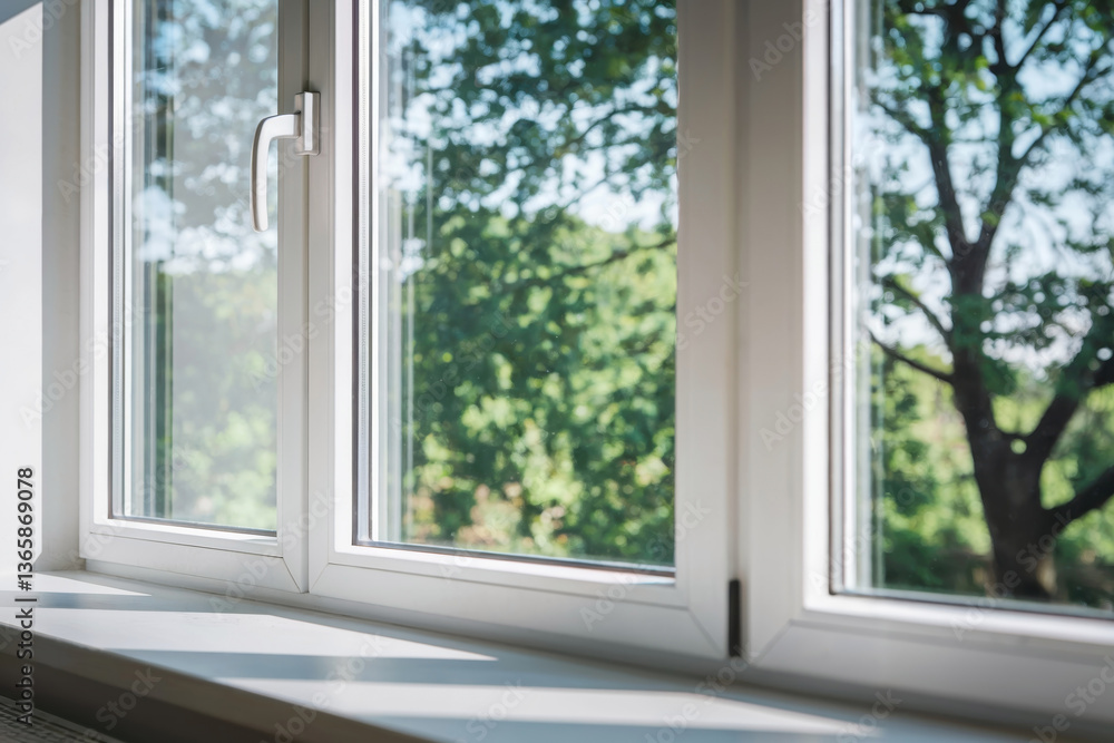 Sunny White Window Frame with Radiator Sunny White Window Frame with Radiator