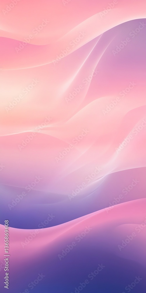 Fototapeta premium Abstract Gradient Waves Background with Pink and Purple Soft Light