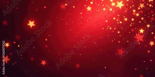 Deep crimson backdrop, twinkling gold stars and sparkles , sparkling, glitter, christmas