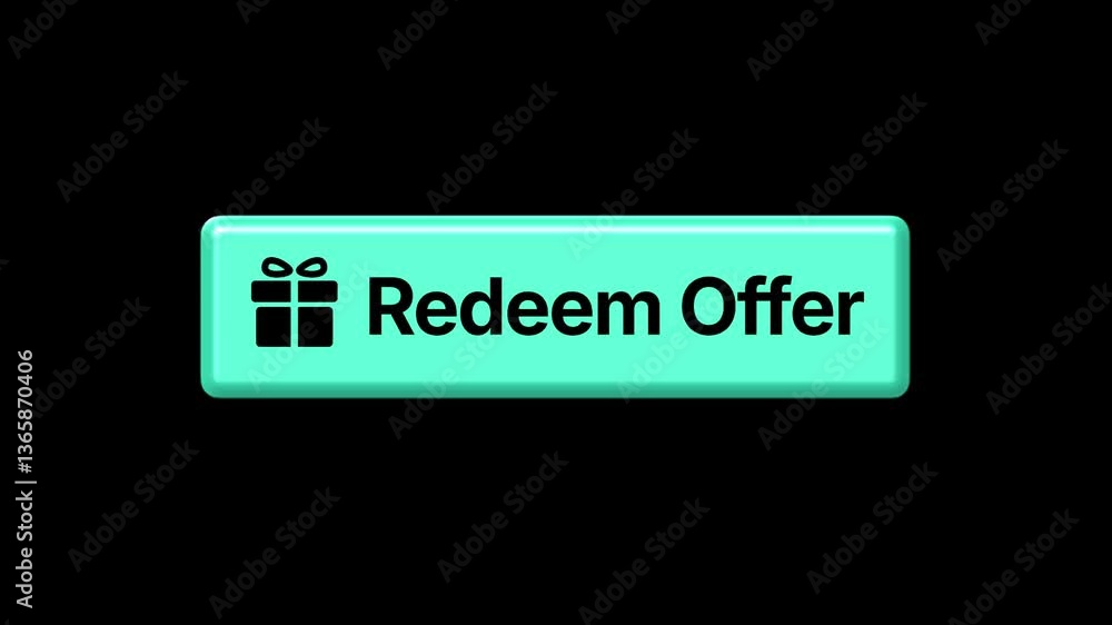 3d Redeem Offer Button Animation - Gift Promotion UI Motion Graphic 3d Redeem Offer Button Animation - Gift Promotion UI Motion Graphic