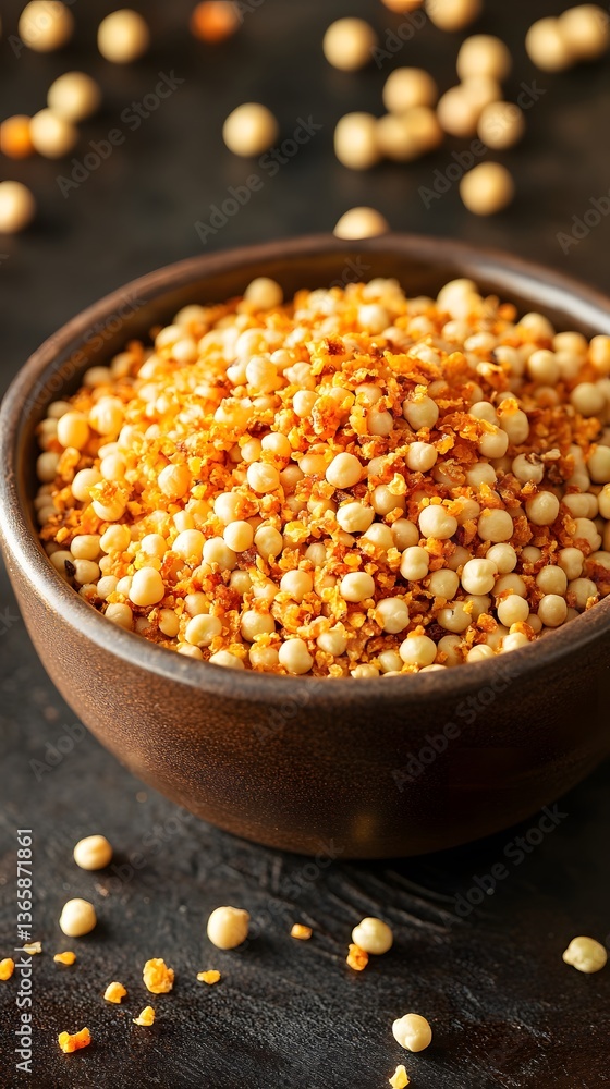 Roasted Spicy Seeds in Bowl Closeup Photo Roasted Spicy Seeds in Bowl Closeup Photo