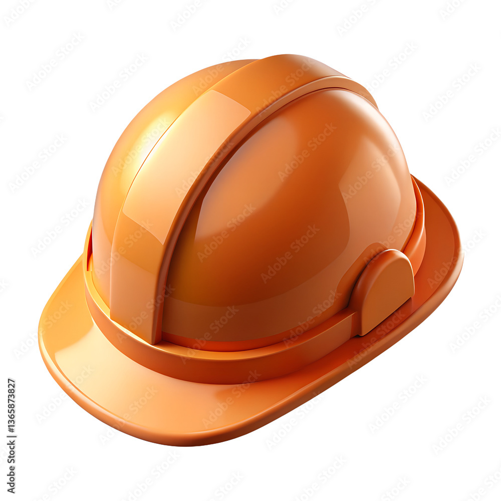 Fototapeta premium orange helmet isolated on white