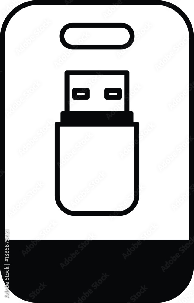 A black and white image of a phone with a USB port A black and white image of a phone with a USB port