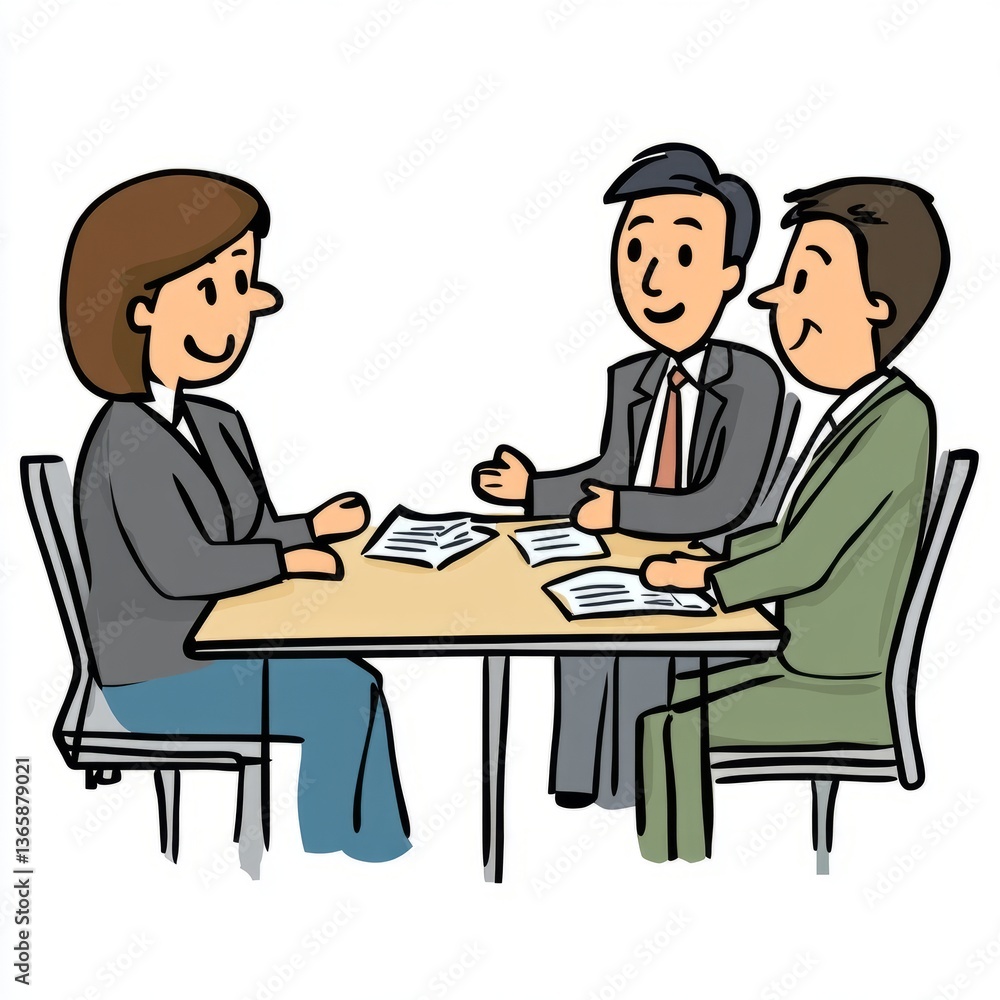 simple illustration of teachers and chairman in conversation
simple illustration of teachers and chairman in conversation