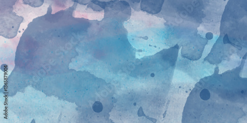 Abstract translucent multicolored watercolor background. Watercolor background. 3D illustration, 3D rendering. Colorful gradient ink colors wet effect hand drawn canvas background .