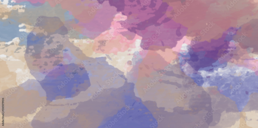 Fototapeta premium Abstract translucent multicolored watercolor background. Watercolor background. 3D illustration, 3D rendering. Colorful gradient ink colors wet effect hand drawn canvas background .