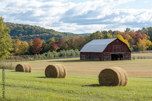 Autumn Farm Scene