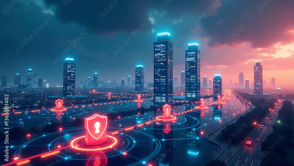 Fototapeta premium Secure Fintech Horizons: Regulated Innovation