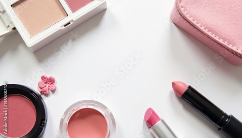 Spotless white surface ideal for showcasing cosmetics, flatlay, display, advertising