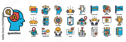 A collection of icons for a website or app