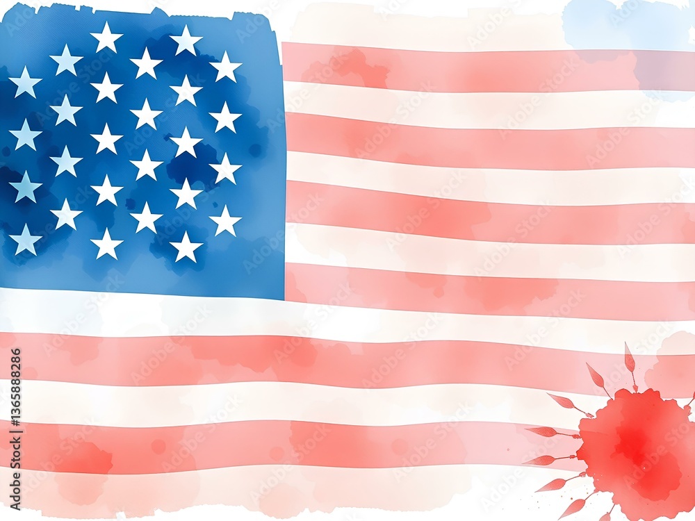 Obraz premium american flag on a blue background
