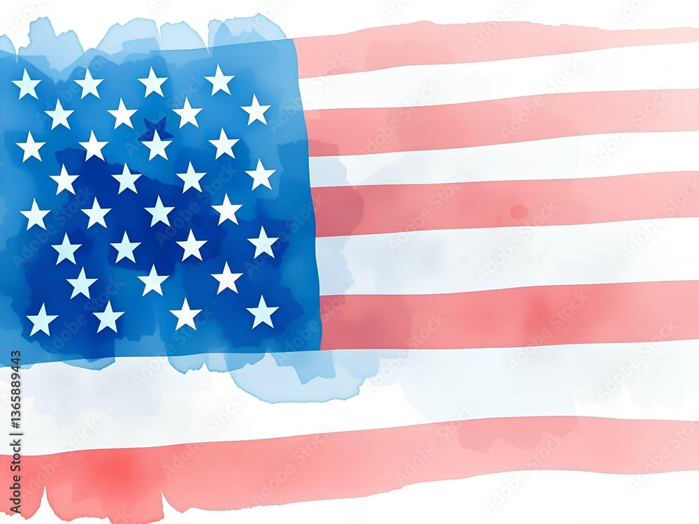 Fototapeta premium american flag on blue background