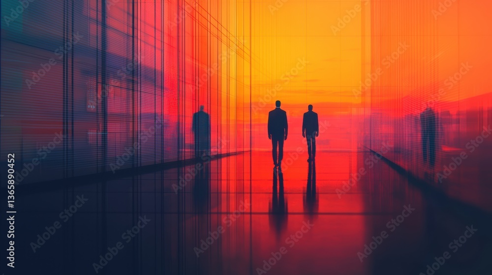 Business Innovation Entrepreneurship concept. Futuristic high tech coworking space with holograms Business Innovation Entrepreneurship concept. Futuristic high tech coworking space with holograms