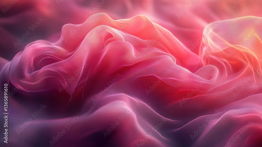 Obraz premium Abstract Fabric Texture with Soft Waves and Vibrant Colors