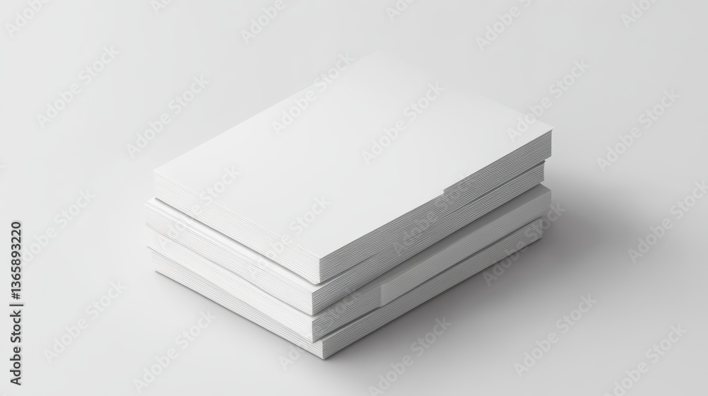 A stack of modern business cards, isolated on a clean white background A stack of modern business cards, isolated on a clean white background