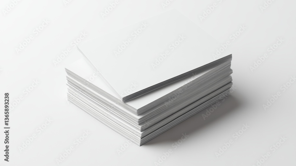 A stack of modern business cards, isolated on a clean white background A stack of modern business cards, isolated on a clean white background