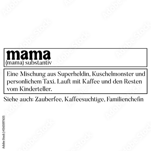 Mother Mom Funny Definition SVG Design 
