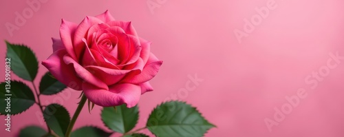A gorgeous rose, isolated, ready for design use , botany, red rose, vibrant