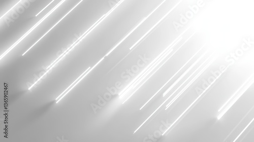White Abstract Light Rays Background