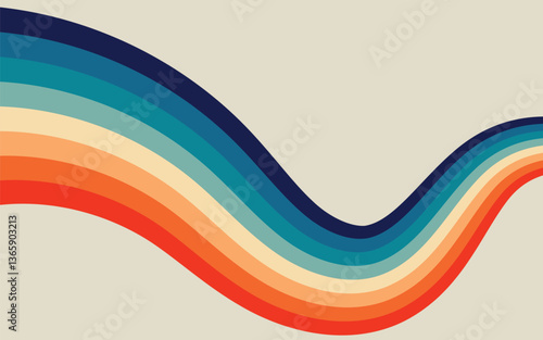 abstract colorful Groovy retro background pattern Vintage grunge colorful stripes background	