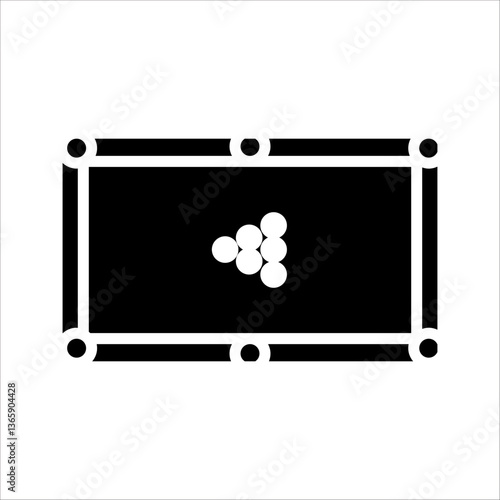 Linear pool table icon from Gaming outline collection. Thin line pool table icon isolated on white background. pool table trendy illustration