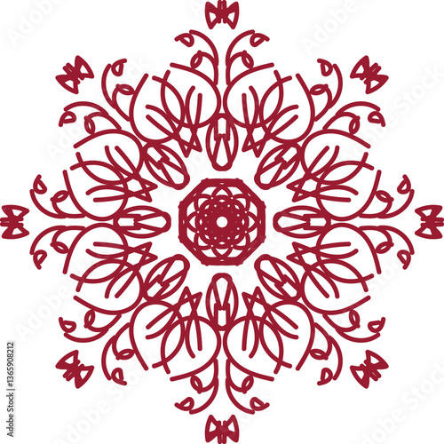 Circular pattern in the form of a mandala. Henna tattoo mandala. Mehndi style. Decorative pattern in oriental style. Coloring book page.