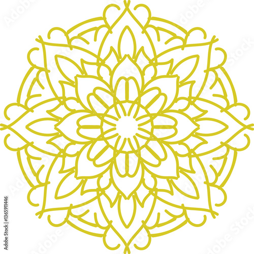 Circular pattern in the form of a mandala. Henna tattoo mandala. Mehndi style. Decorative pattern in oriental style. Coloring book page.