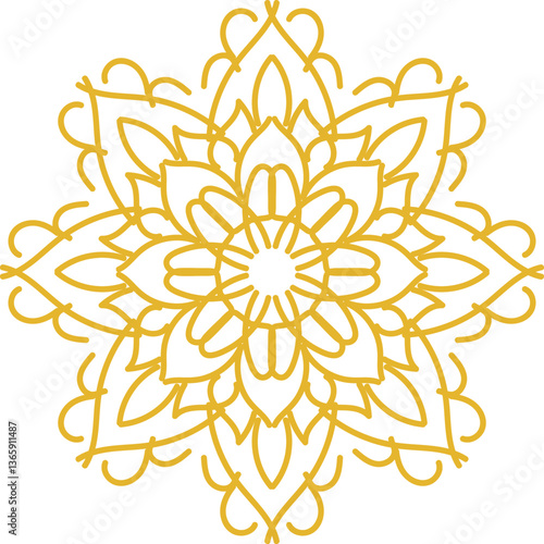 Circular pattern in the form of a mandala. Henna tattoo mandala. Mehndi style. Decorative pattern in oriental style. Coloring book page.