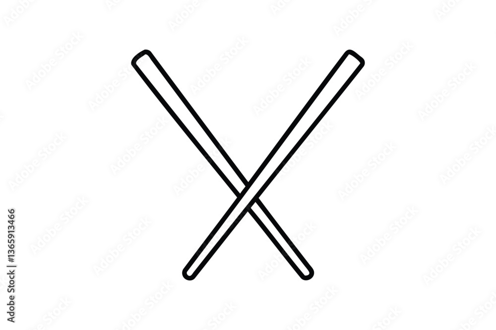 Chopsticks icon vector on white background Chopsticks icon vector on white background