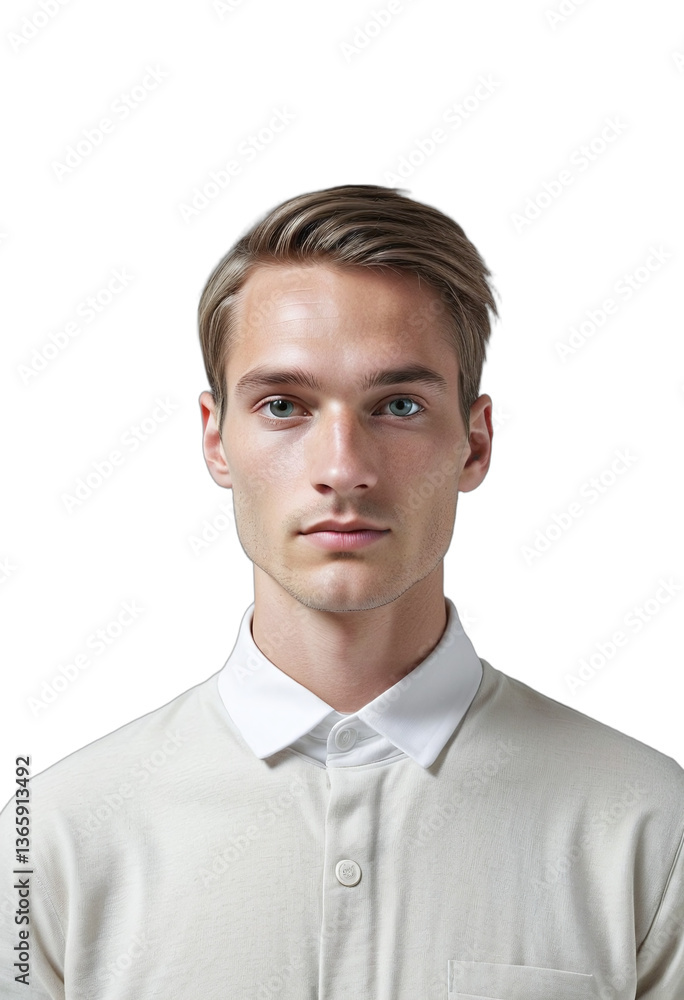 Contemporary Portrait of a Hungarian Man with Strong Eye Contact in Soft Lighting