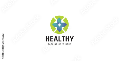 Circular Healthy Medical Logo Health Icon Vector Logo Design