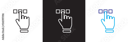 Choice icon set collection. Vector illustration. isolated on white and black background. EPS 10