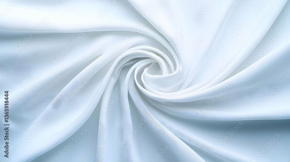 Obraz premium White Fabric Swirl With Subtle Blue Print