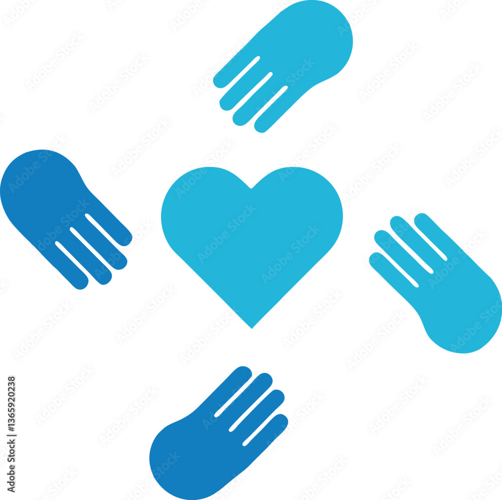 Hands Holding a Heart, Symbol of Support and Care Hands Holding a Heart, Symbol of Support and Care