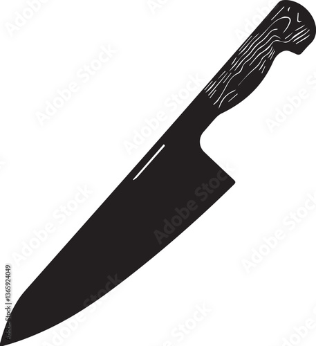 knife on white background