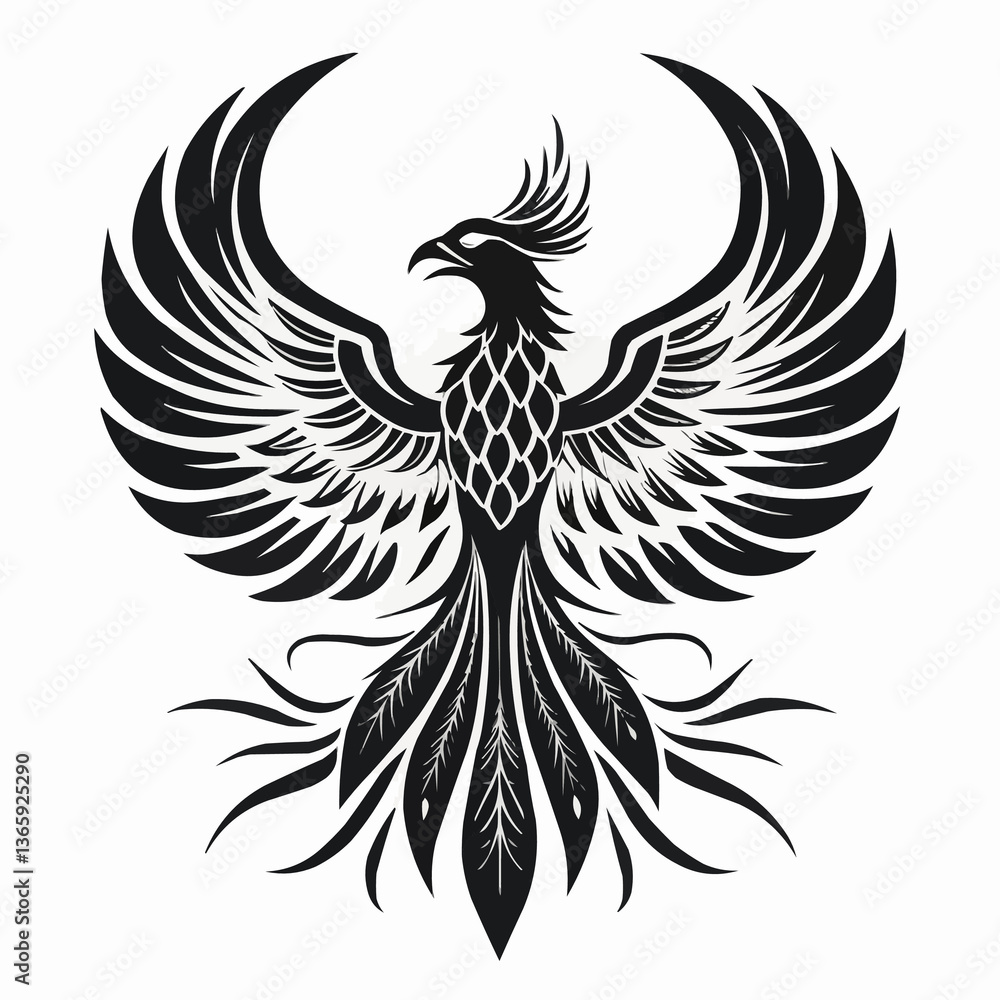 Obraz premium logo of a Phoenix Rising