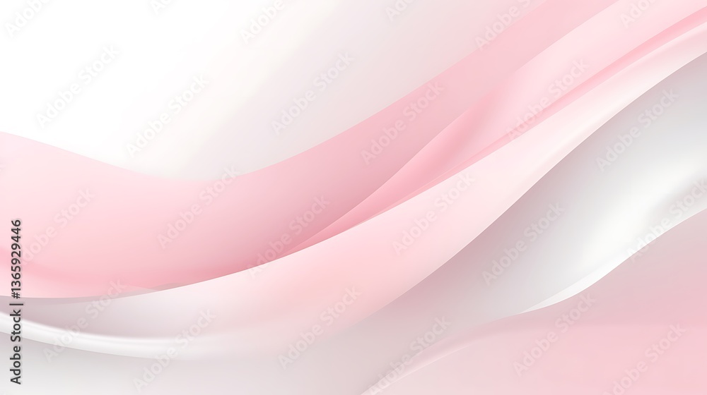 Fototapeta premium Abstract Pink and White Wave Background Design