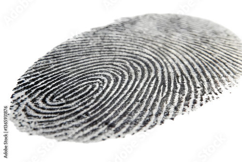 Fingerprint identification and forensic science concept.