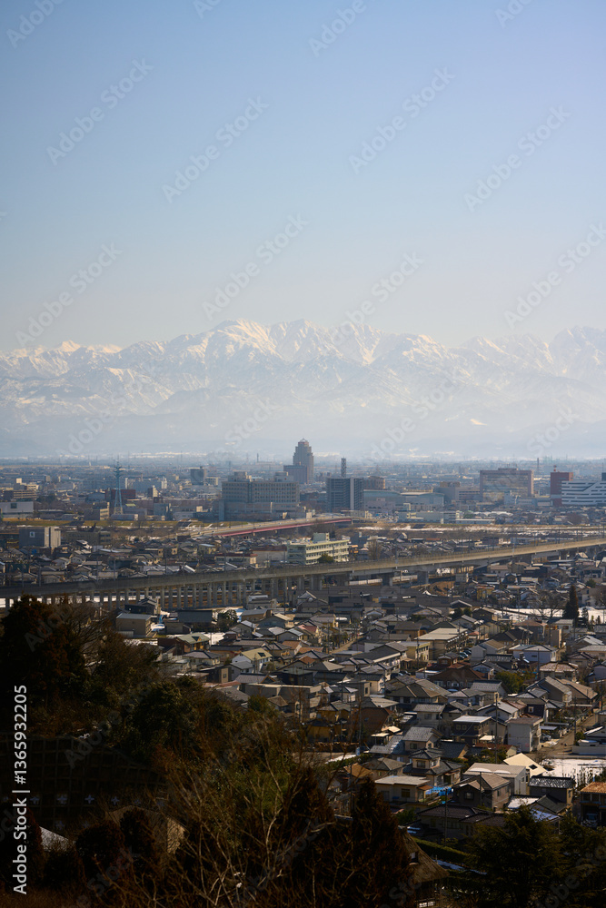 呉羽山公園展望台からの景色