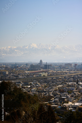 Obraz na płótnie 呉羽山公園展望台からの景色 w salonie