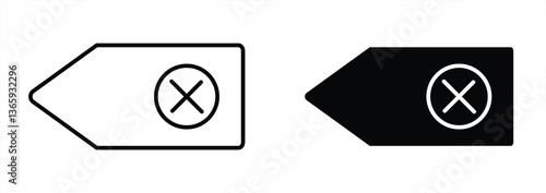 Vector icon delete, backspace. vector illustration