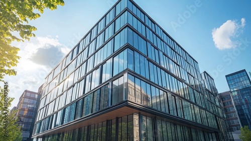 Modern Glass Building Architecture in Cityscape